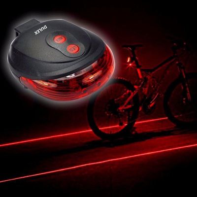 Lanterna Traseira Para Bike Led Potente Sinalização Segura Efeito No Chão E Design Impermeável Vermelho