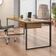 Mesa de Escritório Málaga 1 GV Nogal e Preta 190 cm