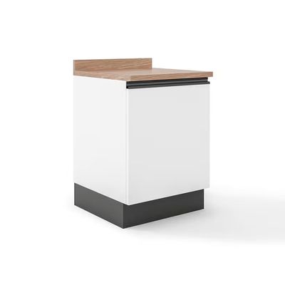 Balcão Línea com 1 Porta e 1 Prateleira 60cm de Largura Bartira Branco