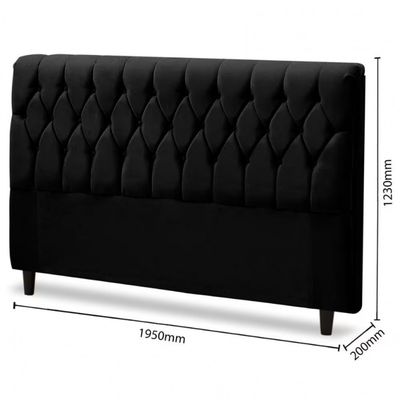 Cabeceira para Cama King Size Palladium Dobue Preto
