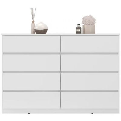 Cômoda Demóbile Sintra em MDP com 8 Gavetas Branco Brilho