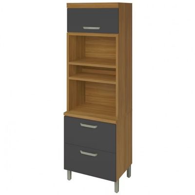 Paneleiro Nesher Princesa 2 Portas 1 Gaveta 70cm Freijo e Grafite
