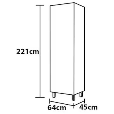 Paneleiro Princesa 2 Portas, 3 Gavetas e Prateleiras 64cm Nesher Freijo e Grafite