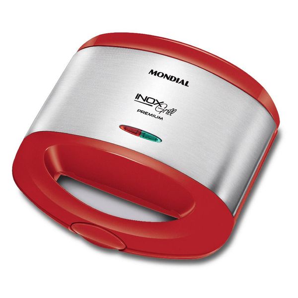 Sanduicheira Grill Mondial Red Premium S-19 Vermelha e Prata 127V 220V Sanduicheira Grill Mondial Red Premium S-19 Vermelha e Prata 127V 220V