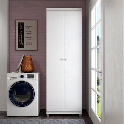 Armário Multiuso Bartira Gigante com 2 Portas e 5 Prateleiras Branco