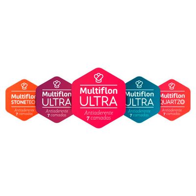 Bistequeira Lisa Multiflon Gourmet Antiaderente Preto