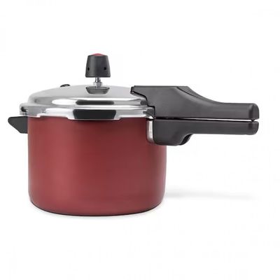 Panela de Pressão 4,5 Litros Multiflon Quartzo Versátil em Alumínio e Antiaderente Ultra 7 Vermelho