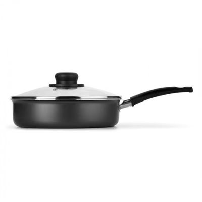 Frigideira Alta Multiflon Gourmet Com Antiaderente Ultra 7 Com Tampa 24 cm Preto
