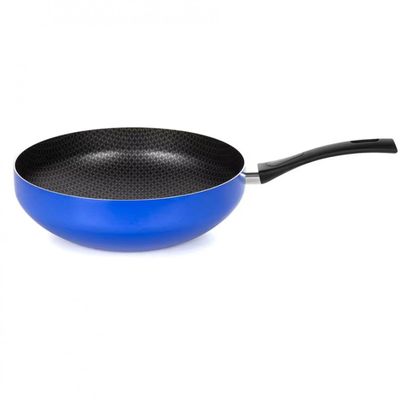 Frigideira Wok Multiflon Color com Revestimento Ultra 7 28 cm Azul