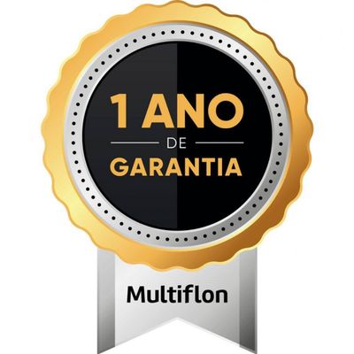 Panela Gourmet Multifllon com Tampa de Vidro e Antiaderente 16cm Preto