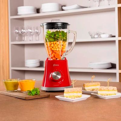 Liquidificador Super Chef com 8 Velocidades 750W Oster Vermelho / 110V
