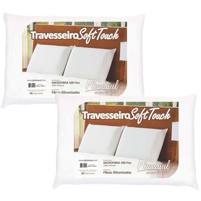 Travesseiros Soft Touch Plumasul 50 x 70 cm Brancos - 2 Unidades n/a