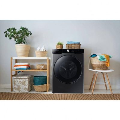 Lava e Seca Samsung WD18T Black Inox Smart com Digital Inverter e Ecobubble WD18T6500GV 18 e 10 kg Preto / 220V
