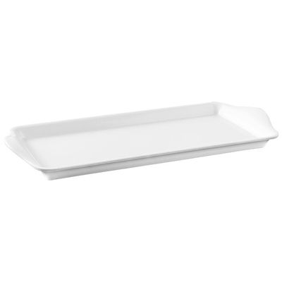 Bandeja Retangular Fideli com Aba Melamina 30CM Haus Concept Branco