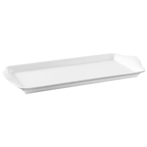 Bandeja Retangular Fideli com Aba Melamina 30CM Haus Concept Branco