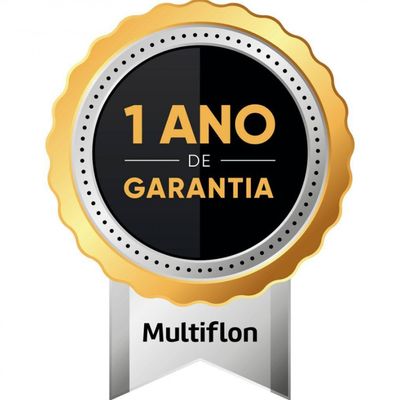 Tampa de Vidro Multiflon com Pomel Inox 34cm de Diâmetro Transparente