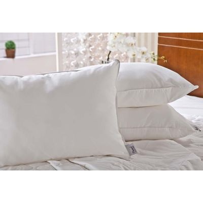 Travesseiro Plumasul Fibra Siliconizada em Percal 180 Fios 50 x 70 cm Branco