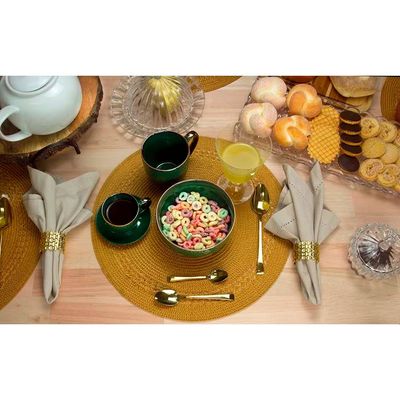 Bandeja Retangular Wolff Mesa com Alça em Cristal 35 cm Transparente