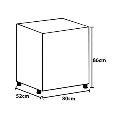 Balcão Nesher Princesa 1 Porta 1 Gaveta 80cm Freijo e Grafite