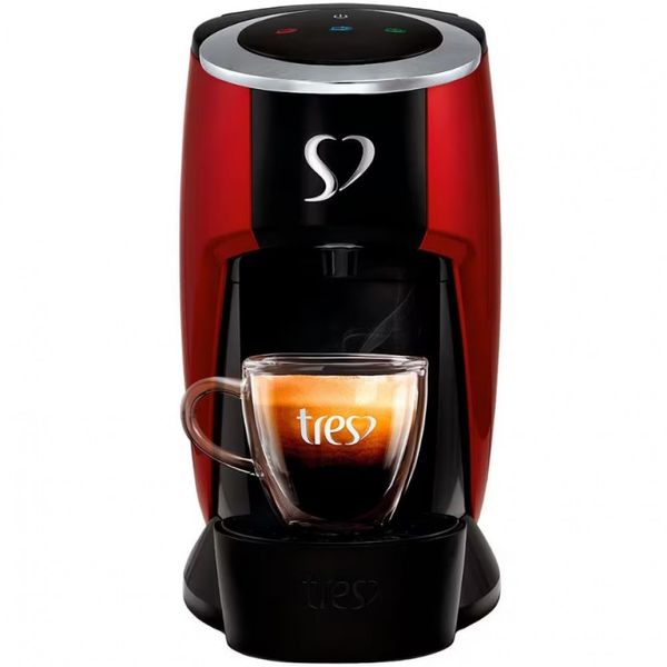Cafeteira Espresso Touch Automática Multibebidas TRES Vermelho / 220V