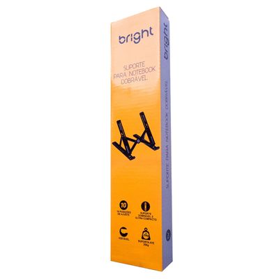 Suporte para Notebook Bright BC003 Dobrável Plástico Preto
