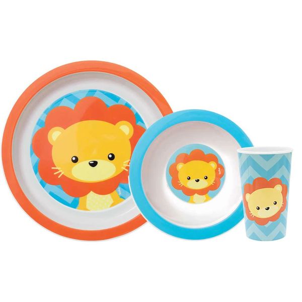 Kit Refeição Infantil Buba Leão 3 Peças