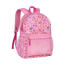 Mochila Juvenil Clio Sticker com Bolso Silicone 17" - Item Sortido