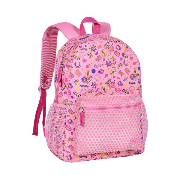 Mochila Juvenil Clio Sticker com Bolso Silicone 17