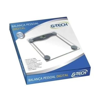 Balança Digital de Vidro G-Tech Glass10 com Capacidade de 150kg