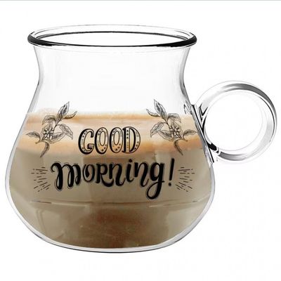 Jogo de Xícaras para Café Dynasty Coffee Borossilicato 350ml 2 Peças Transparente