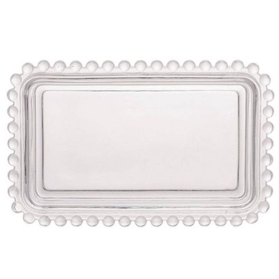 Manteigueira Wolff Pearl em Cristal com Tampa Incolor