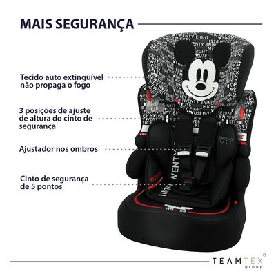 Cadeira para Auto Teamtex Kalle Mickey Mouse de 9 a 36kg