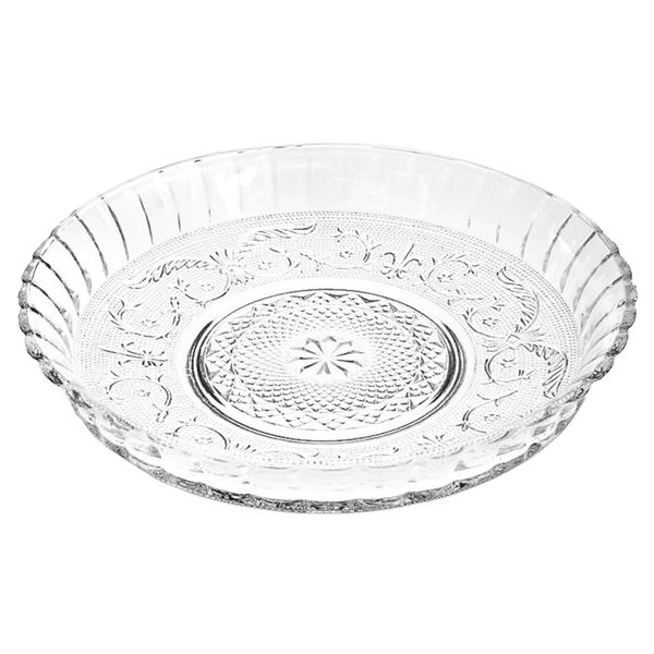 Prato de Bolo Hauskraft em Vidro com Borda 30cm Prato de Bolo Hauskraft em Vidro com Borda 30cm