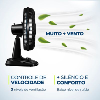 Ventilador de Mesa Super Turbo 8 Pás Mondial VTX-40-CRYSTAL 220V