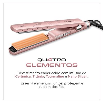 Prancha Alisadora By Juliette Golden PJU01 Mondial Rosê Bivolt