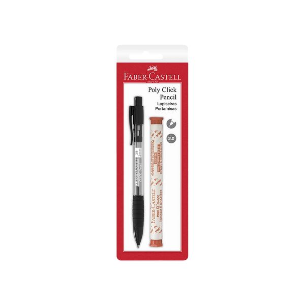 Lapiseira Faber-Castell Poly Click Pencil 2.0mm com Mina Grafite - Item Sortido