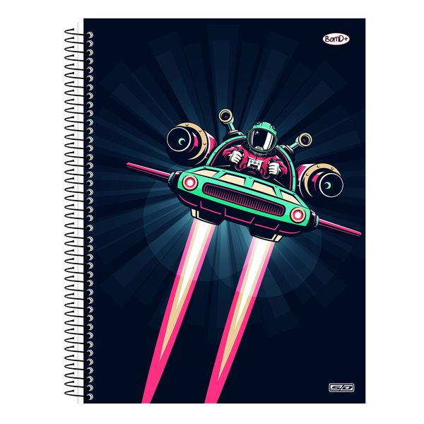 Caderno Universitário Masculino São Domingos Bom D+ Capa Dura 20 Matérias 320 Folhas