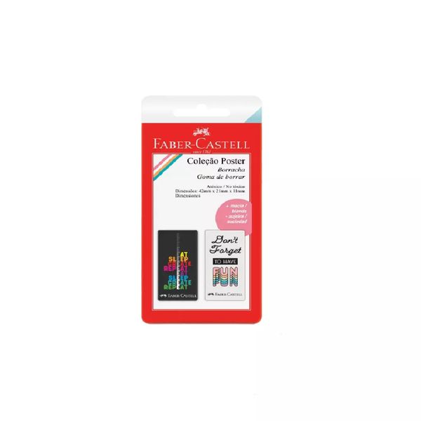 Borracha Faber-Castell Cartela Poster Borracha Faber-Castell Cartela Poster