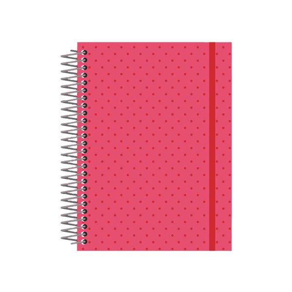 Caderno Universitário Confetti Candy Poá Rosa 10 Matérias 200 Folhas