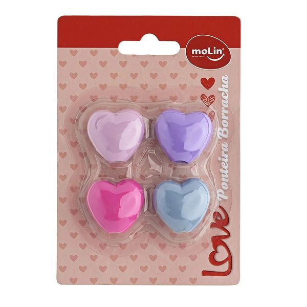 Ponteira Borracha Molin Coração 4 Unidades Ponteira Borracha Molin Coração 4 Unidades