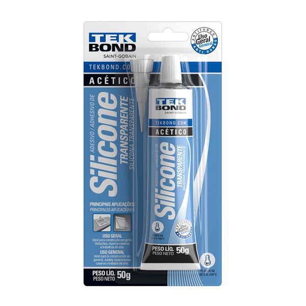 Adesivo de Silicone Acetico Tekbond Transparente Blister 50g Adesivo de Silicone Acetico Transparente Blister 50g Adesivo de Silicone Acetico Tekbond Transparente Blister 50g Adesivo de Silicone Acetico Transparente Blister 50g