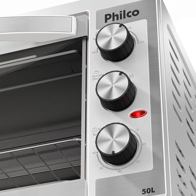 Forno Elétrico Branco Philco 50L Dupla Resistência PFE52B 127V