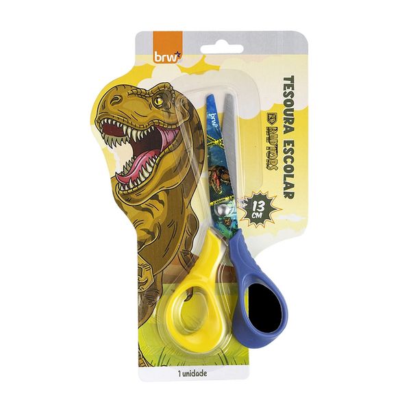 Tesoura Escolar BRW Raptors 13cm Tesoura Escolar BRW Raptors 13cm