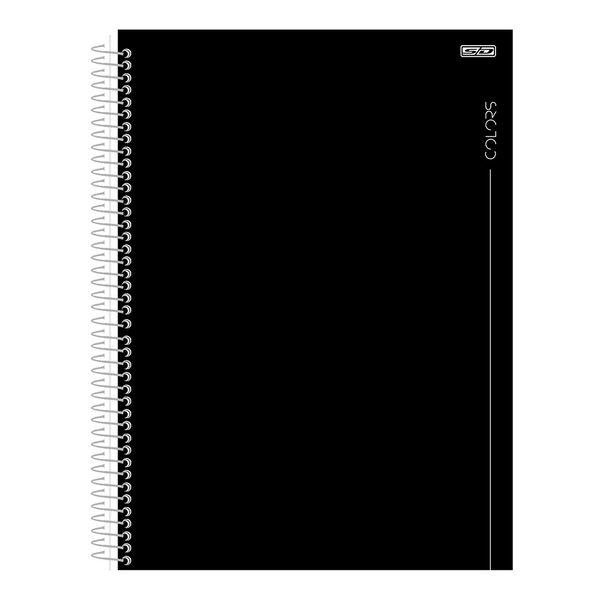 Caderno Universitário São Domingos Colors Preto 10 Matérias 160 Folhas