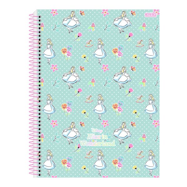 Caderno Universitário São Domingos Alice In Wonderland 10 Matérias 160 Folhas - Item Sortido