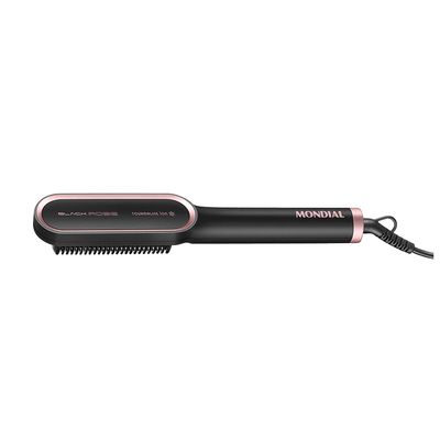Escova Alisadora Black Rose Mondial Preto e Rose EA-07 BIV