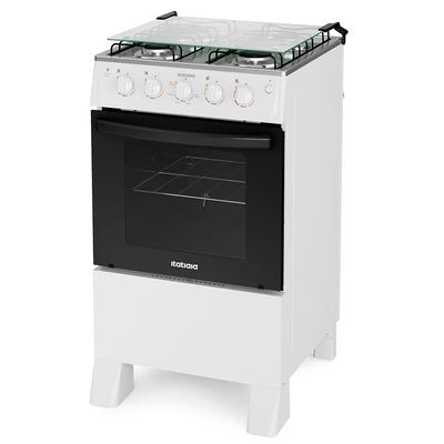 Fogão Itatiaia 4 Bocas Star New Com Mesa em Inox e Acendimento Automático Branco / Bivolt