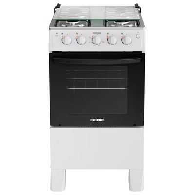 Fogão Itatiaia 4 Bocas Star New Com Mesa em Inox e Acendimento Automático Branco / Bivolt