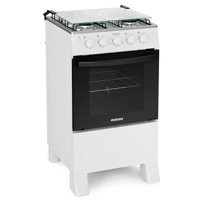 Fogão Itatiaia 4 Bocas Star New Com Mesa em Inox e Acendimento Automático Branco / Bivolt