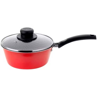 Conjunto de Panelas 4 Peças Multiflon Essencial com Revestimento Antiaderente Ultra7 e Tampas de Vidro Vermelho